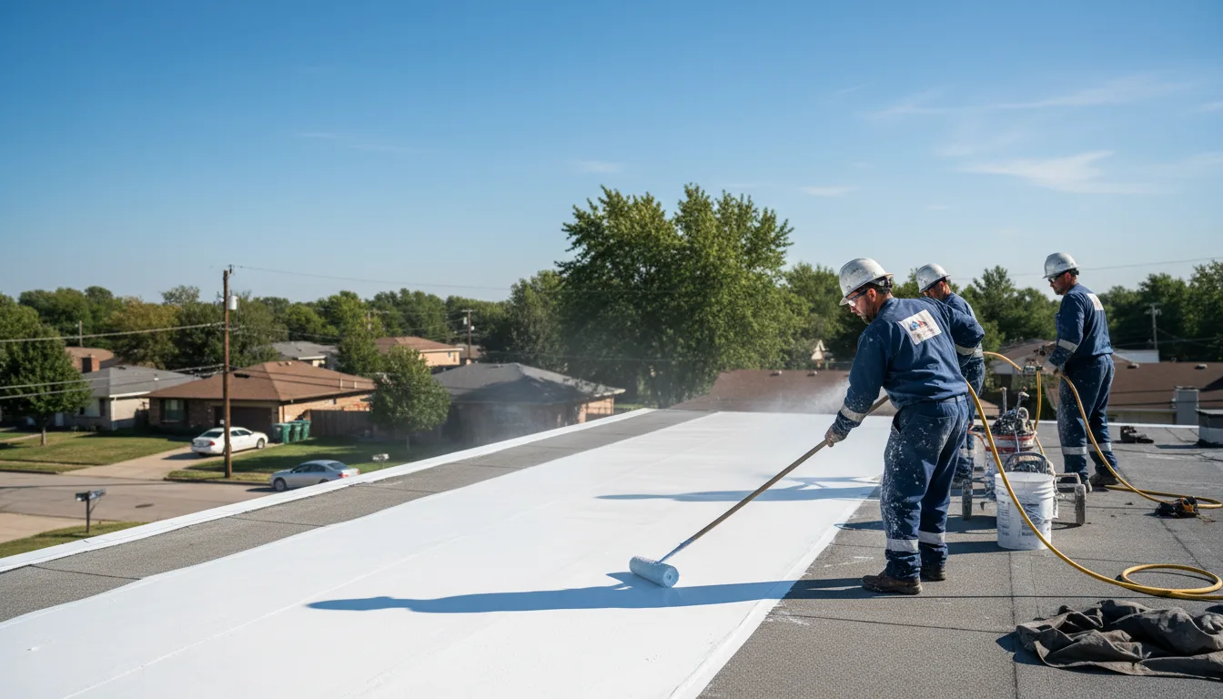 Commercial roof coating in Fletcher, NC near me